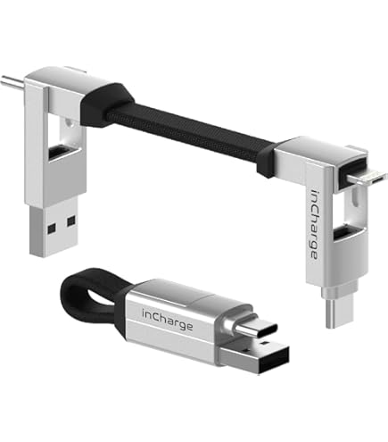 Amazon.co.jp: インチャージ6 ホワイト 6in1 マルチ充電ケーブル Type